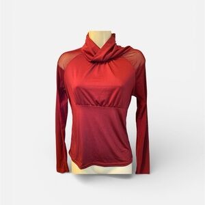 Dynamite Deep Red Cowl Neck Top